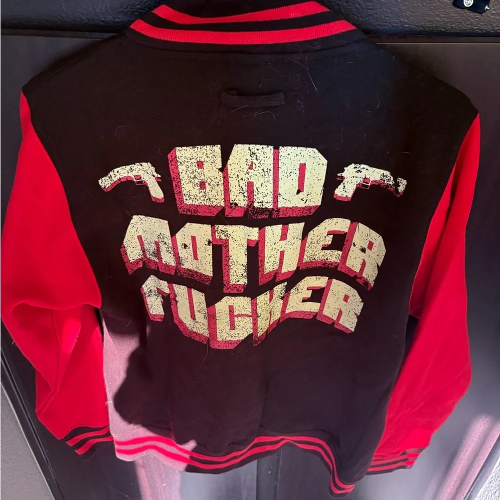 Men’s Black and Red Varsity Jacket - Picture 4 of 5